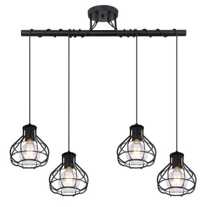 Globo - Kattokruunu narulla 4xE27/60W/230V