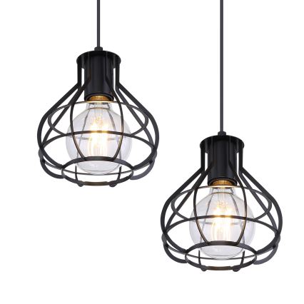 Globo - Kattokruunu narulla 4xE27/60W/230V