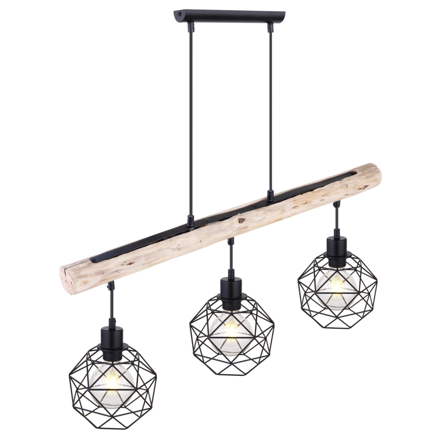 Globo - Kattokruunu narulla 3xE27/60W/230V