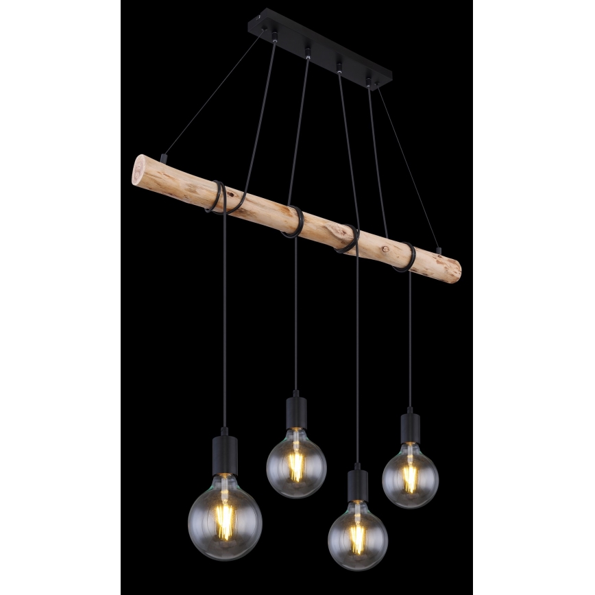 Globo - Kattokruunu narulla 4xE27/60W/230V