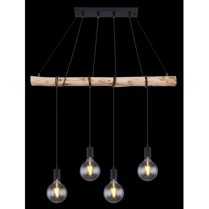 Globo - Kattokruunu narulla 4xE27/60W/230V