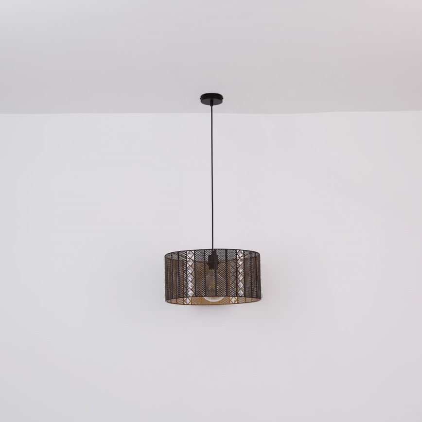 Globo - Kattokruunu johdossa 1xE27/60W/230V kulta/musta