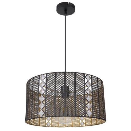 Globo - Kattokruunu johdossa 1xE27/60W/230V kulta/musta