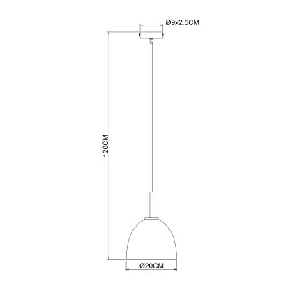 Globo - Kattokruunu narulla 1xE27/60W/230V