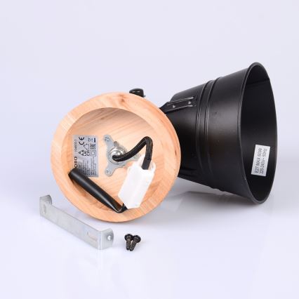 Globo - Seinäkohdevalo 1xE27/60W/230V jalokuusi