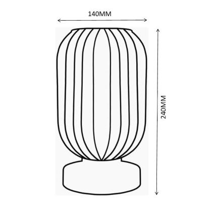 Globo - Pöytävalaisin 1xE27/40W/230V harmaa