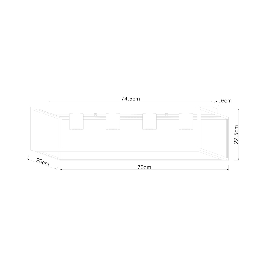 Globo - Kattovalo 4xE27/60W/230V