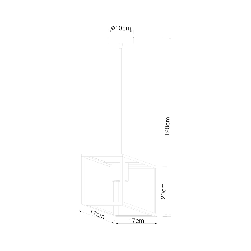 Globo - Kattokruunu narulla 1xE27/60W/230V