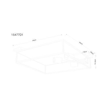 Globo - Kattovalo 3xE27/60W/230V