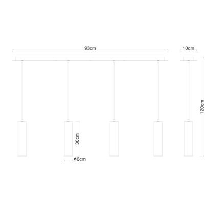 Globo - Riippuvalaisin MARION 4xE27/60W/230V musta puu