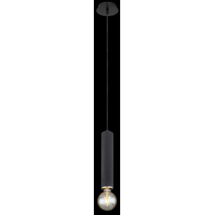 Globo - Kattokruunu johdossa 1xE27/60W/230V musta puu