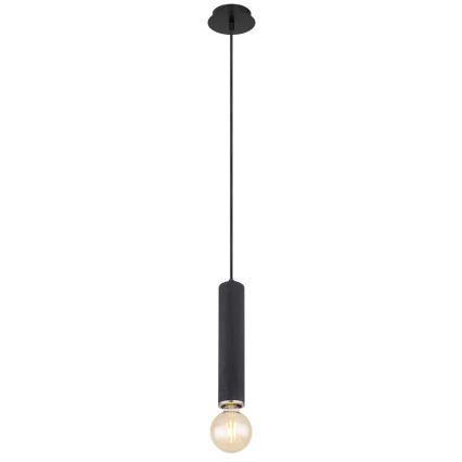 Globo - Kattokruunu johdossa 1xE27/60W/230V musta puu