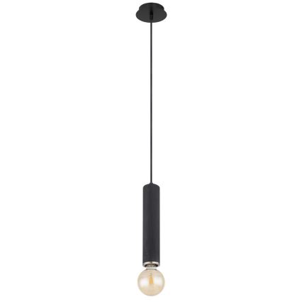 Globo - Kattokruunu johdossa 1xE27/60W/230V musta puu