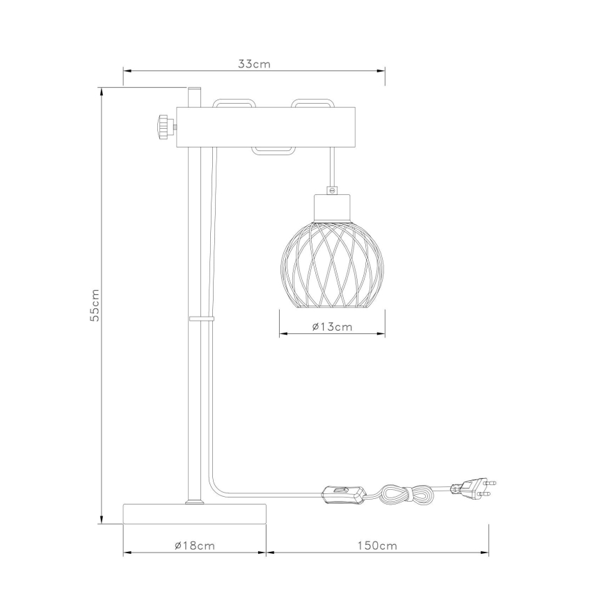 Globo - Pöytävalaisin 1xE27/15W/230V