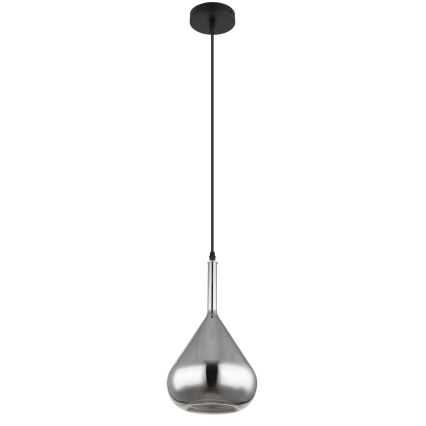 Globo - Kattokruunu johdossa 1xE27/60W/230V halkaisija 20 cm musta