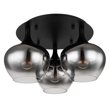 Globo - Kiinteä kattokruunu 3xE27/40W/230V halkaisija 45 cm musta