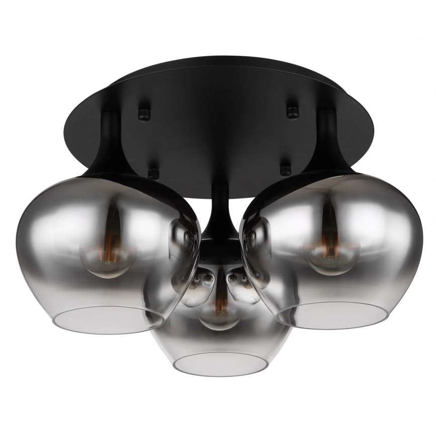 Globo - Kiinteä kattokruunu 3xE27/40W/230V halkaisija 45 cm musta
