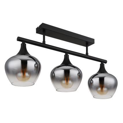 Globo - Kiinteä kattokruunu 3xE27/40W/230V musta