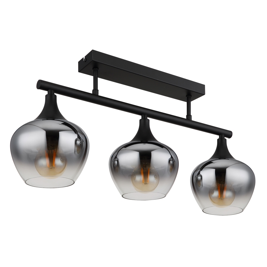 Globo - Kiinteä kattokruunu 3xE27/40W/230V musta