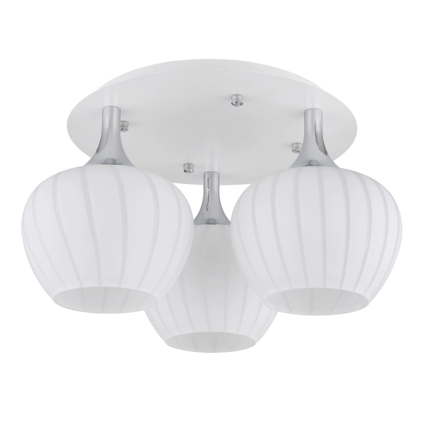 Globo - Kiinteä kattokruunu 3xE27/40W/230V valkoinen