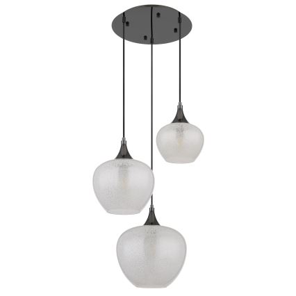 Globo - Kattokruunu johdossa 3xE27/40W/230V valkoinen/antrasiitti