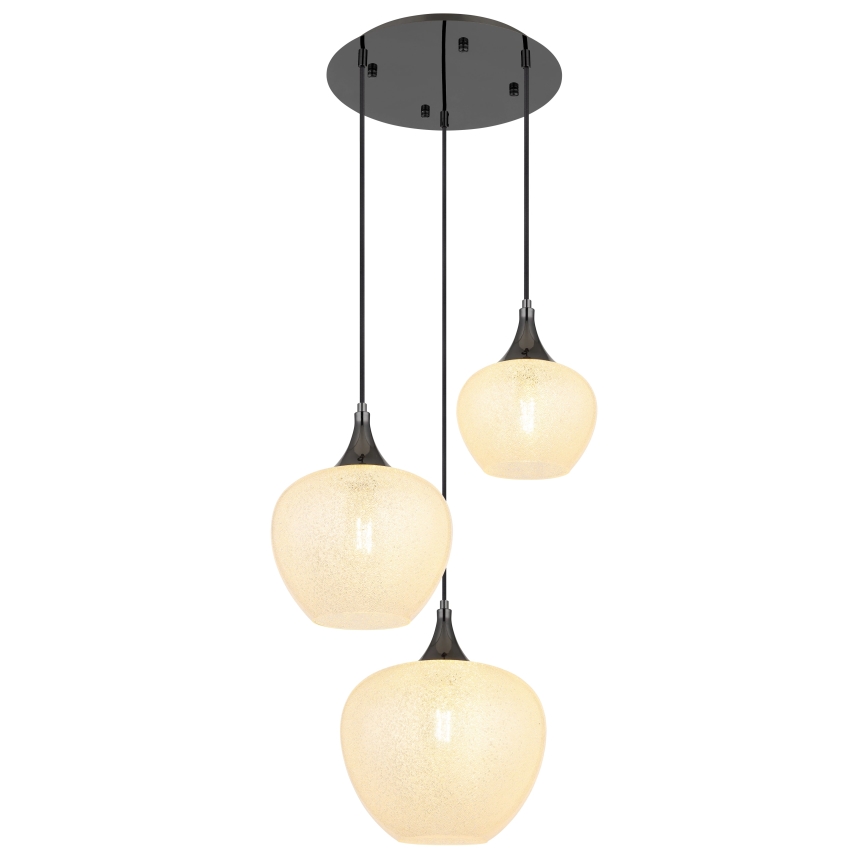 Globo - Kattokruunu johdossa 3xE27/40W/230V valkoinen/antrasiitti