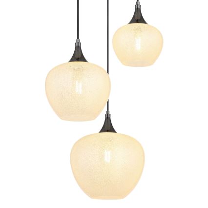 Globo - Kattokruunu johdossa 3xE27/40W/230V valkoinen/antrasiitti