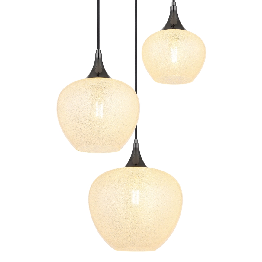 Globo - Kattokruunu johdossa 3xE27/40W/230V valkoinen/antrasiitti