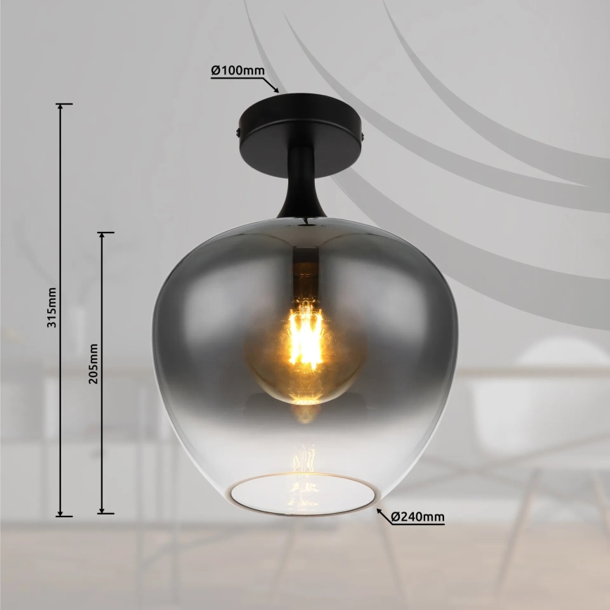 Globo - Kattovalo 1xE27/40W/230V savustettu