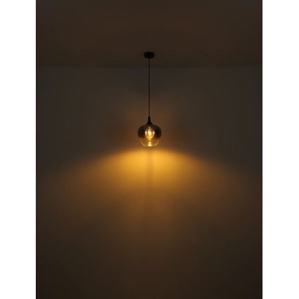 Globo - Kattokruunu johdossa 1xE27/40W/230V halkaisija 24 cm musta