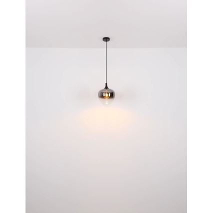 Globo - Kattokruunu johdossa 1xE27/40W/230V halkaisija 24 cm musta