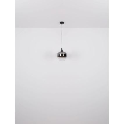 Globo - Kattokruunu johdossa 1xE27/40W/230V halkaisija 24 cm musta