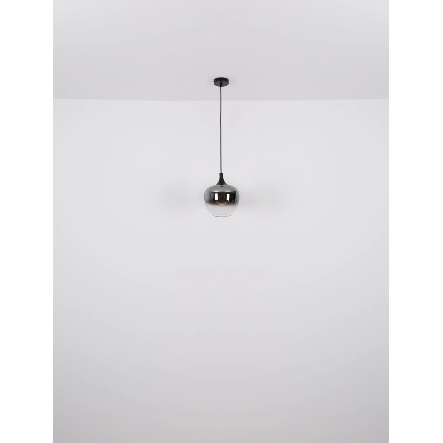 Globo - Kattokruunu johdossa 1xE27/40W/230V halkaisija 24 cm musta