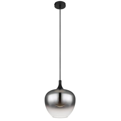 Globo - Kattokruunu johdossa 1xE27/40W/230V halkaisija 24 cm musta