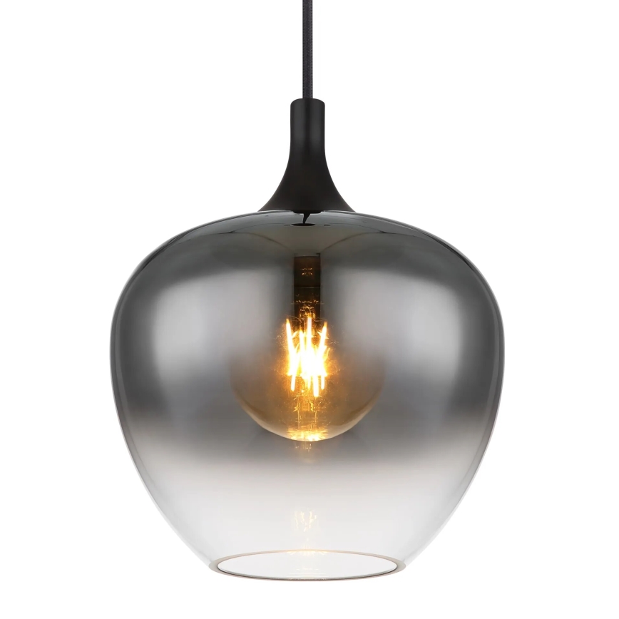 Globo - Kattokruunu johdossa 1xE27/40W/230V halkaisija 24 cm musta