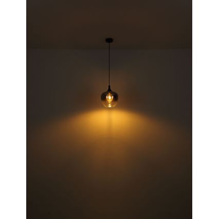 Globo - Kattokruunu johdossa 1xE27/60W/230V halkaisija 29 cm musta