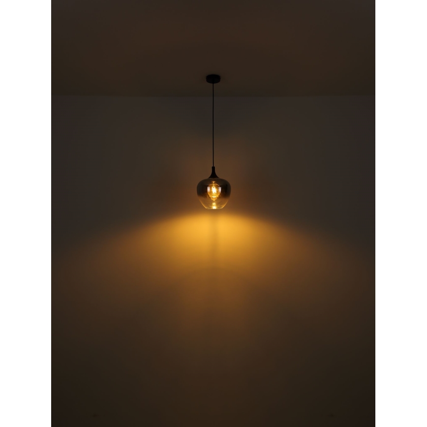 Globo - Kattokruunu johdossa 1xE27/60W/230V halkaisija 29 cm musta