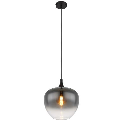 Globo - Kattokruunu johdossa 1xE27/60W/230V halkaisija 29 cm musta