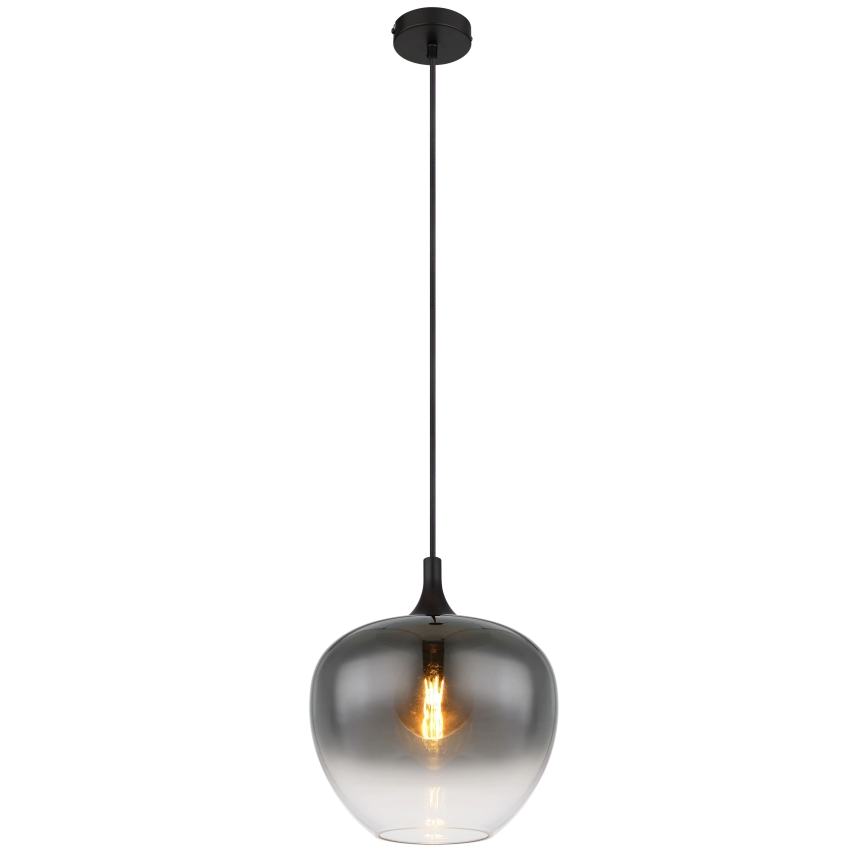 Globo - Kattokruunu johdossa 1xE27/60W/230V halkaisija 29 cm musta
