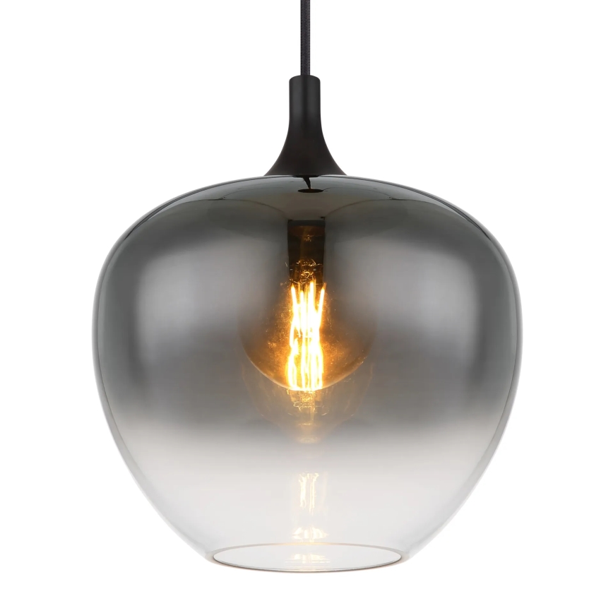 Globo - Kattokruunu johdossa 1xE27/60W/230V halkaisija 29 cm musta