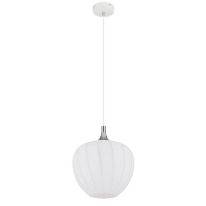 Globo - Kattokruunu johdossa 1xE27/60W/230V halkaisija 29 cm valkoinen