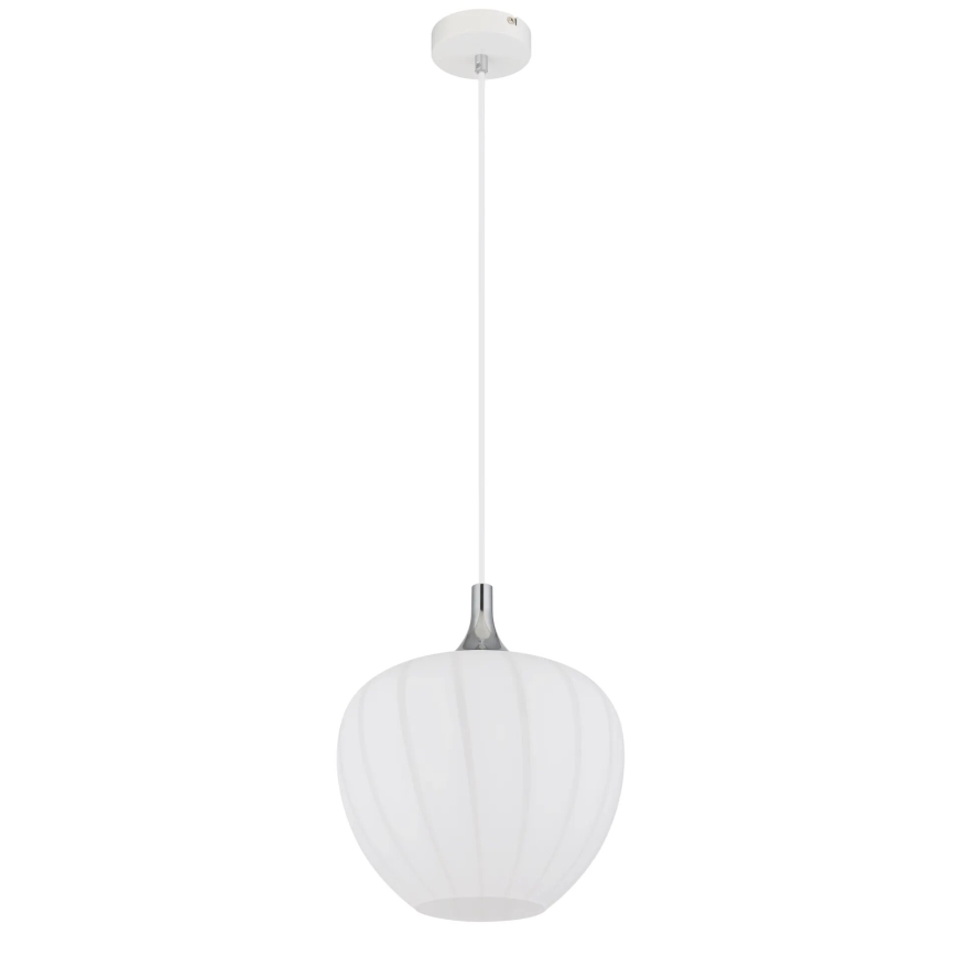 Globo - Kattokruunu johdossa 1xE27/60W/230V halkaisija 29 cm valkoinen