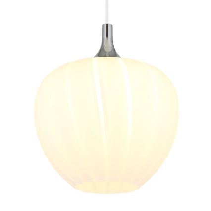 Globo - Kattokruunu johdossa 1xE27/60W/230V halkaisija 29 cm valkoinen
