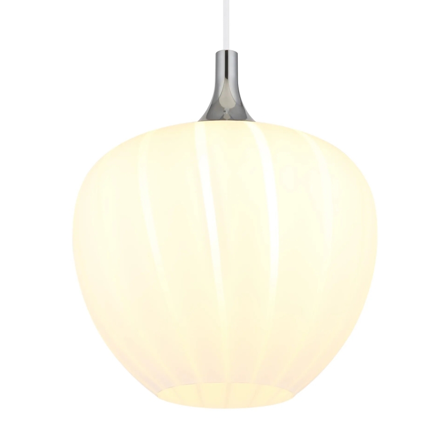 Globo - Kattokruunu johdossa 1xE27/60W/230V halkaisija 29 cm valkoinen