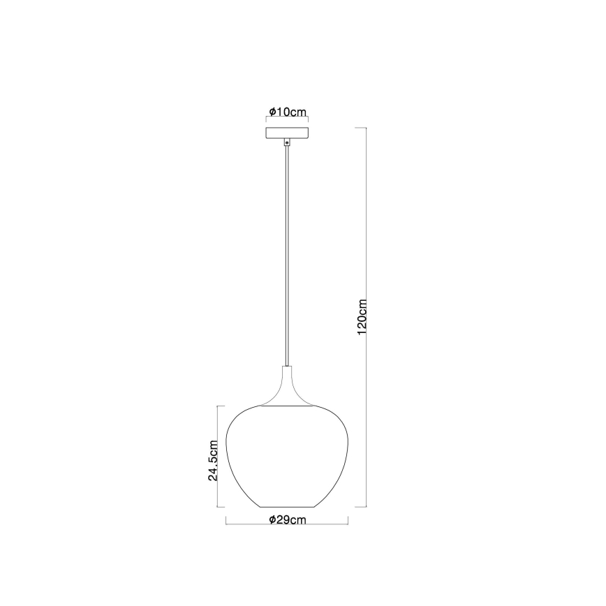 Globo - Kattokruunu johdossa 1xE27/60W/230V halkaisija 29 cm valkoinen