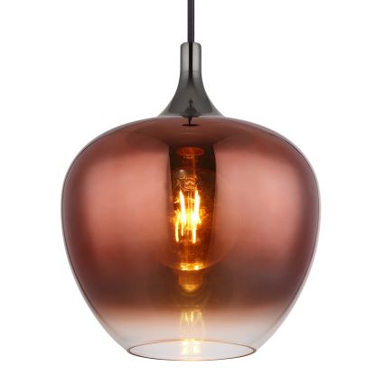 Globo - Kattokruunu johdossa 1xE27/60W/230V halkaisija 24 cm kupari