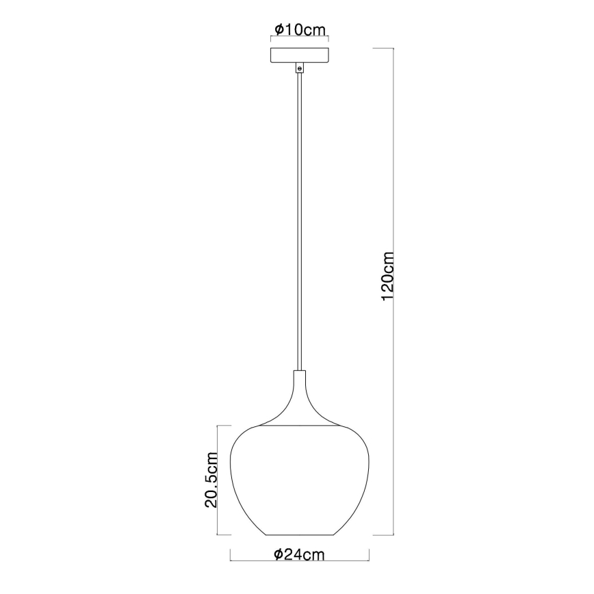 Globo - Kattokruunu johdossa 1xE27/60W/230V halkaisija 24 cm kupari