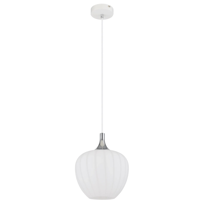 Globo - Kattokruunu johdossa 1xE27/60W/230V halkaisija 24 cm valkoinen