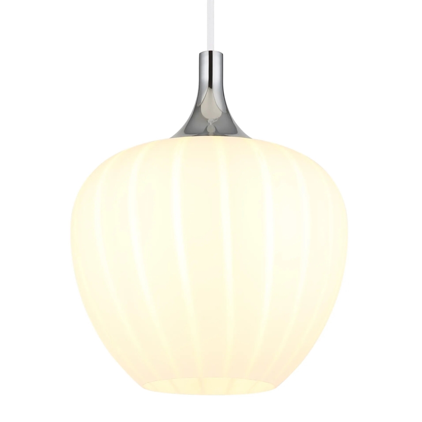 Globo - Kattokruunu johdossa 1xE27/60W/230V halkaisija 24 cm valkoinen