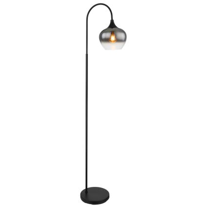 Globo - Lattialamppu 1xE27/40W/230V musta/savuinen